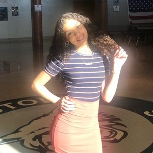 Skirt with bodysuit shirt